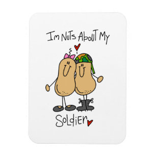 Nuts About My Soldier T-shirts and Gifts Magnet