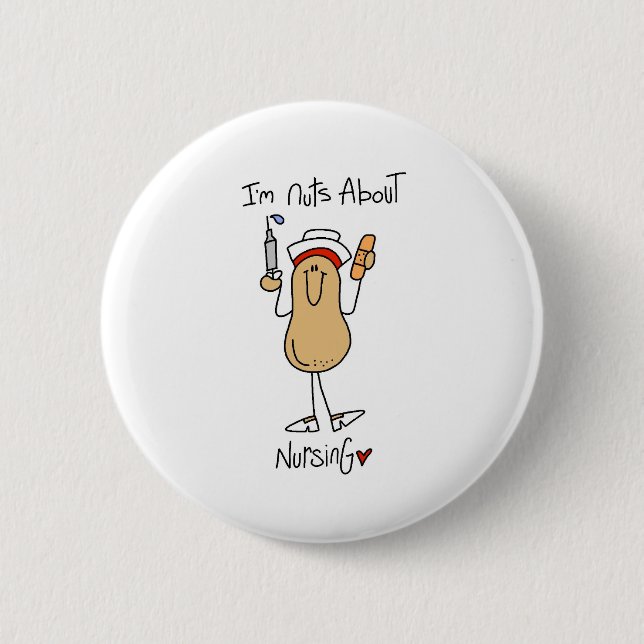 Nuts About Nursing 2 Inch Round Button (Front)