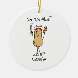Nuts About Nursing T-shirts and Gifts Ceramic Ornament