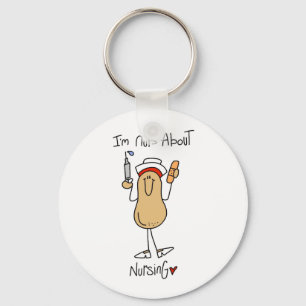 Nuts About Nursing T-shirts and Gifts Keychain