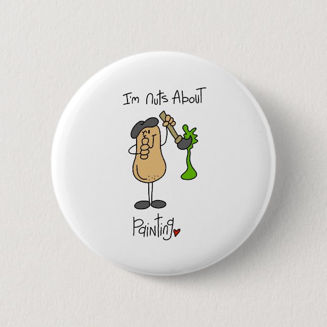 Nuts About Painting 2 Inch Round Button (Front)