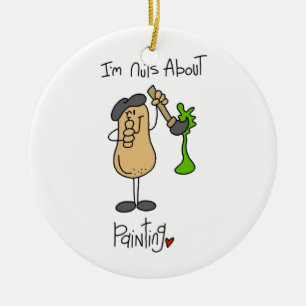 Nuts About Painting T-shirts and Gifts Ceramic Ornament