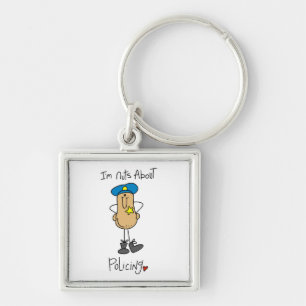 Nuts About Policing T-shirts and Gifts Keychain