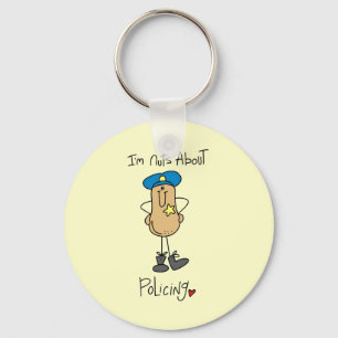 Nuts About Policing T-shirts and Gifts Keychain