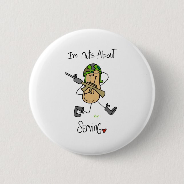 Nuts About Serving 2 Inch Round Button (Front)