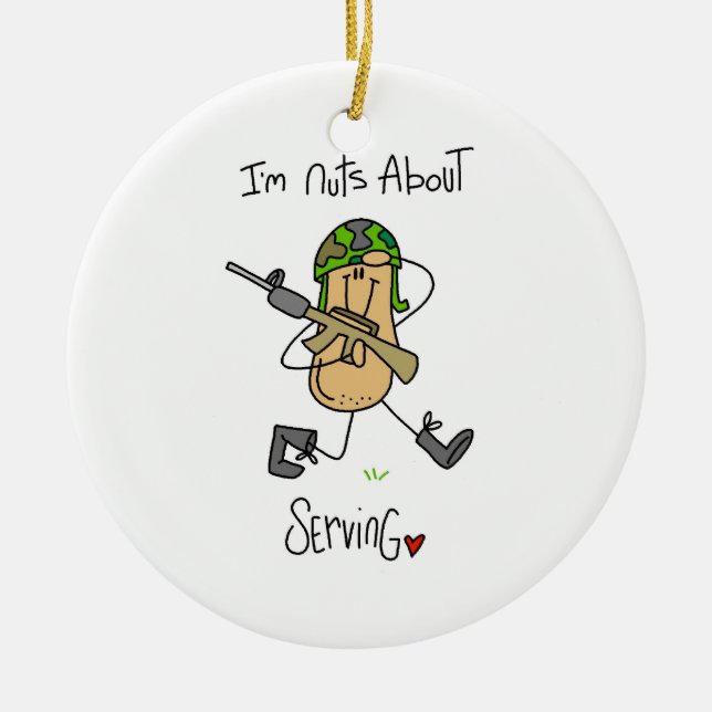 Nuts About Serving T-shirts and Gifts Ceramic Ornament (Front)