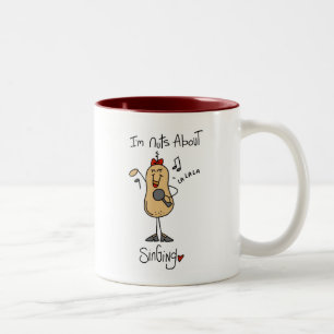 Nuts About Singing T-shirts and Gifts Two-Tone Coffee Mug