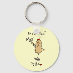 Nuts About Teaching T-shirts and Gifts Keychain