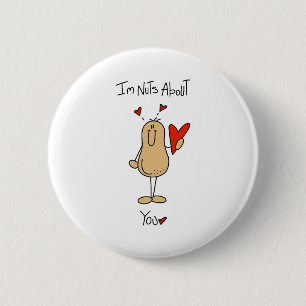 Nuts About You 2 Inch Round Button