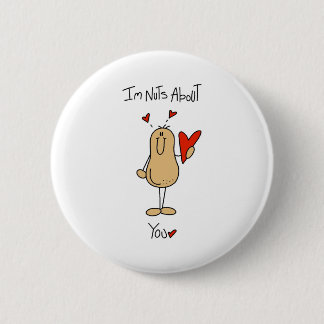 Nuts About You 2 Inch Round Button