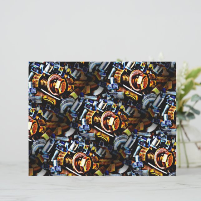 Nuts and Bolts Pop Art Scrapbook (Standing Front)
