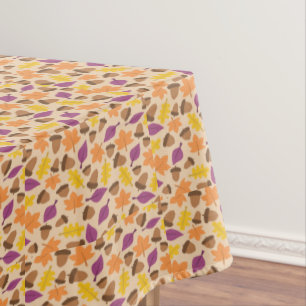 Nuts and leaves Autumn pattern Tablecloth