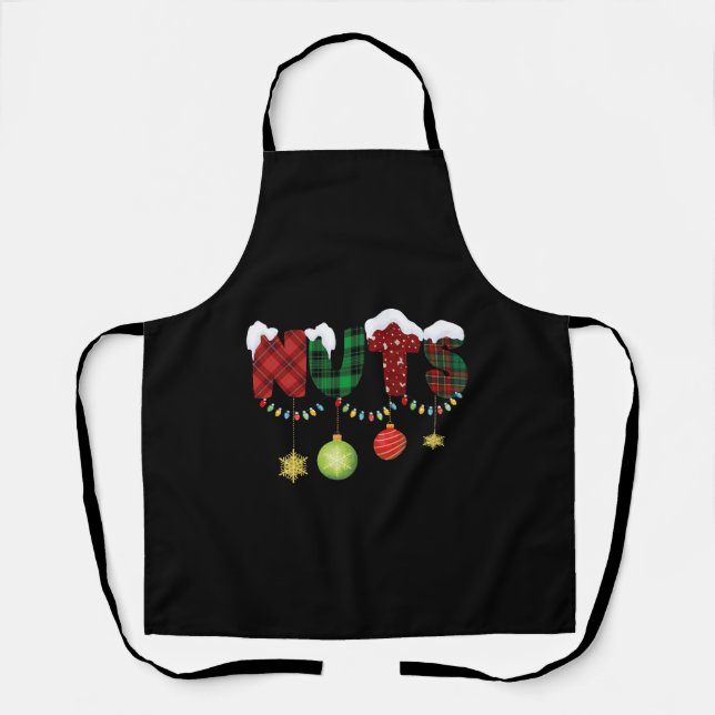 Nuts chestnuts christmas Couples matching Apron (Front)