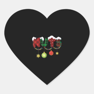 Nuts chestnuts christmas Couples matching Heart Sticker