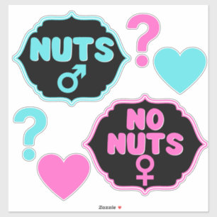 Nuts or No Nuts Funny Gender Reveal Baby Shower