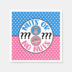 Nuts or No Nuts gender reveal napkins