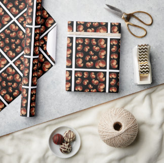 Nuts pattern wrapping paper