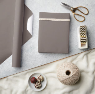 Nutshell Brown Solid Colour Wrapping Paper