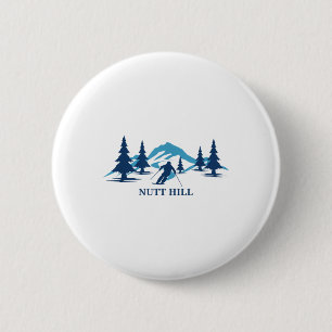 Nutt Hill Wisconsin Ski Resort Skiing Skier _1  2 Inch Round Button