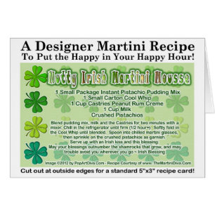 Nutty Irish Martini Mousse Recipe Greeting Card