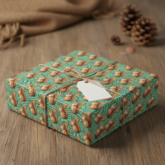 Nutty & Nice : Papier d'écureuil (Nutty & Nice: Squirrel-Themed Wrapping Paper)