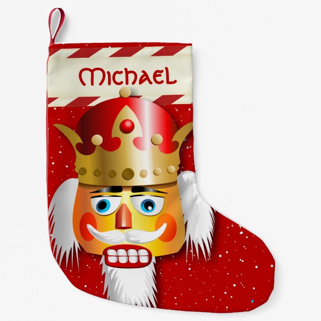 Nutty Nutcracker King Small Christmas Stocking (Front)