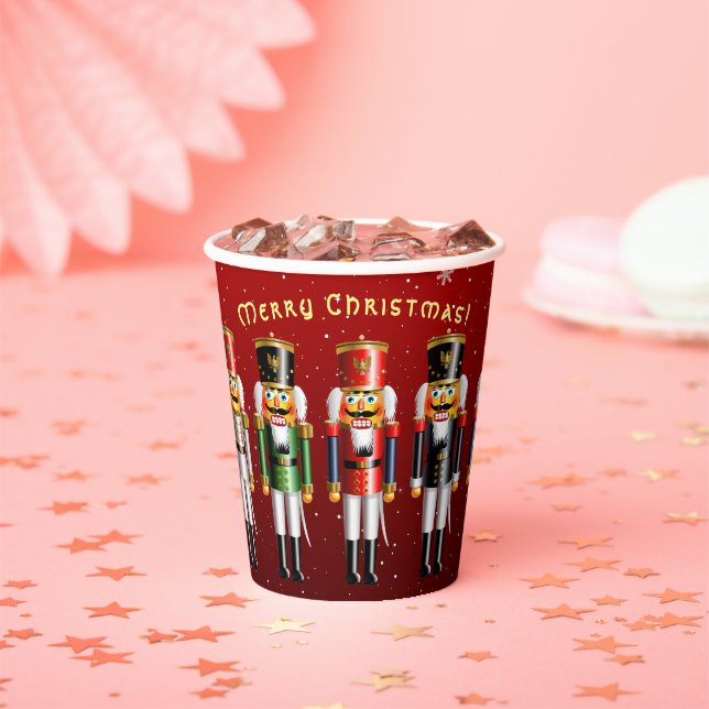 Nutty Nutcracker Toy Soldiers Paper Cups (Insitu)