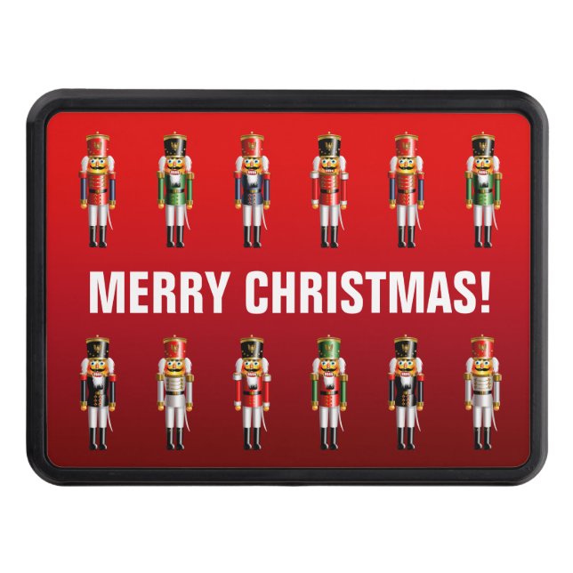 Nutty Nutcracker Toy Soldiers Trailer Hitch Cover (Front)