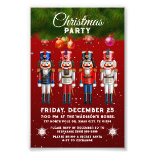 Nutty Nutcrackers Christmas Party Photo Print