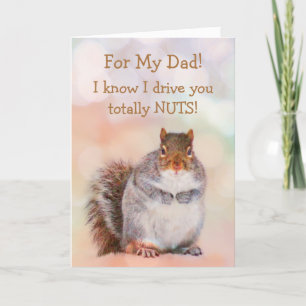Nutty Squirrel Father's Day Holiday Card