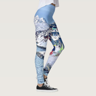 Nuuk Greenland Colourful Houses Arctic Scenery Leggings
