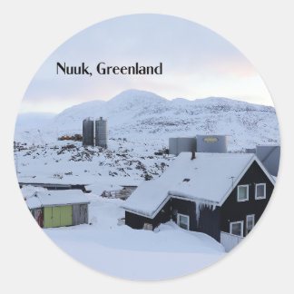 Nuuk, Greenland landscape photograph Classic Round Sticker