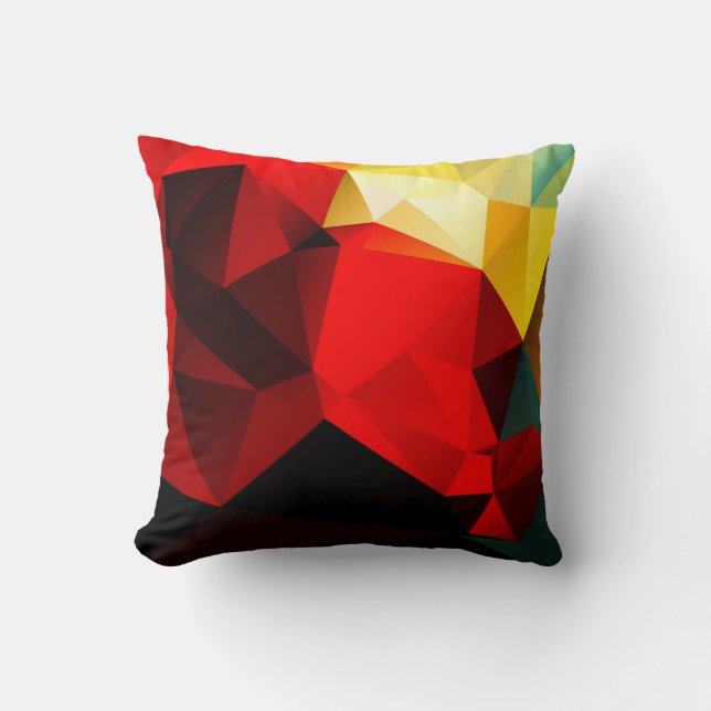 NUZV • Coussin polygonal multicolore (Recto)