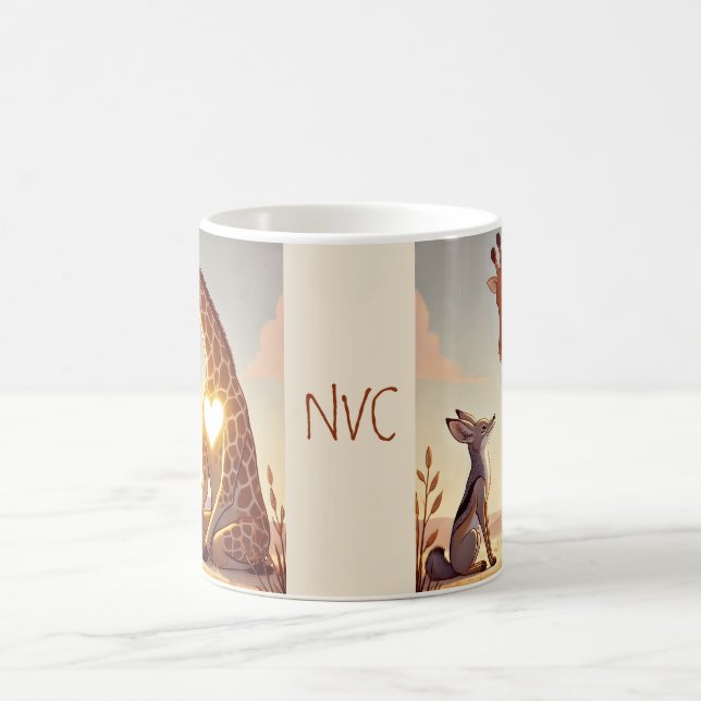 NVC Giraffe and Jackal - Nonviolent Communication Coffee Mug (Center)