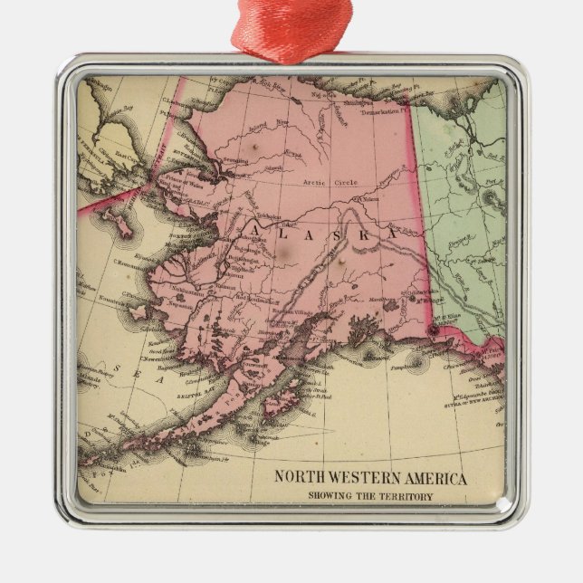 NW America Map by Mitchell Metal Ornament (Front)