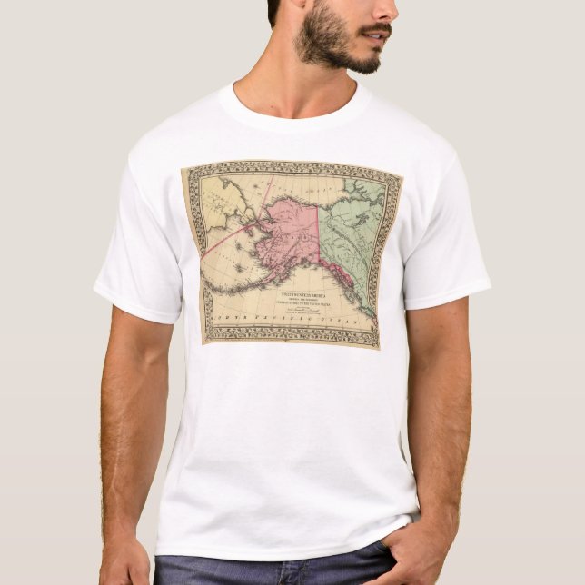 NW America Map by Mitchell T-Shirt (Front)
