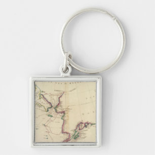 NW America, NE Asia Keychain