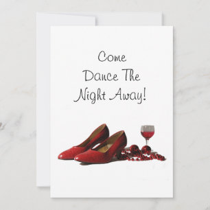 Nw Years Party Invitation ( Red High Heel Shoes )