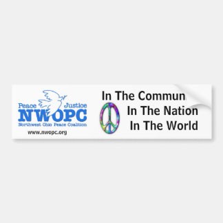 NWOPC Peace In The Community Bumper Sticker