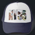 NY 55 Photo Letters and Numbers Collage  Trucker Hat<br><div class="desc">NY 55 trucker hat - perfect for roadtrips across the New York State Route 55. The design features a photo collage with 4 of your favourite photos which will automatically be shaped into the letters and numbers to form NY 55. Add your photos using the "personalize" template - click "replace"...</div>