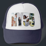 NY 55 Photo Letters and Numbers Collage  Trucker Hat<br><div class="desc">NY 55 trucker hat - perfect for roadtrips across the New York State Route 55. The design features a photo collage with 4 of your favourite photos which will automatically be shaped into the letters and numbers to form NY 55. Add your photos using the "personalize" template - click "replace"...</div>