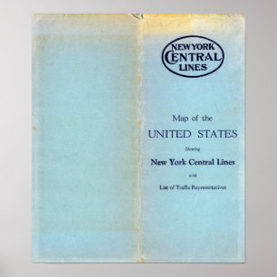 NY Central Lines Poster