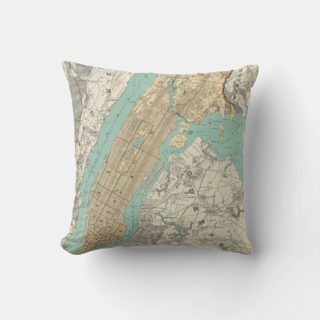 NY City, Brooklyn Throw Pillow (Front)