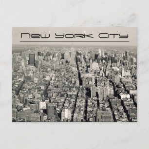 ny city buildings postcard