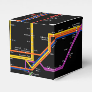 NY-City subway map Favor Box