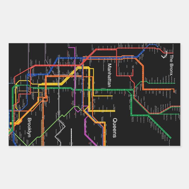 NY-City subway map Sticker (Front)