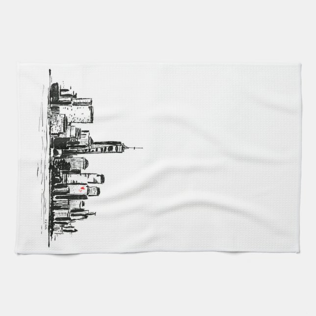 NY Cityscape Kitchen Towel (Horizontal)