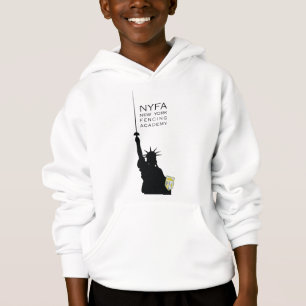 NY clôturant la statue du sweat - shirt à capuch