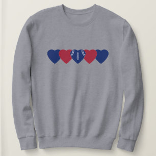 NY Football Fan Heart Dark Sweatshirt