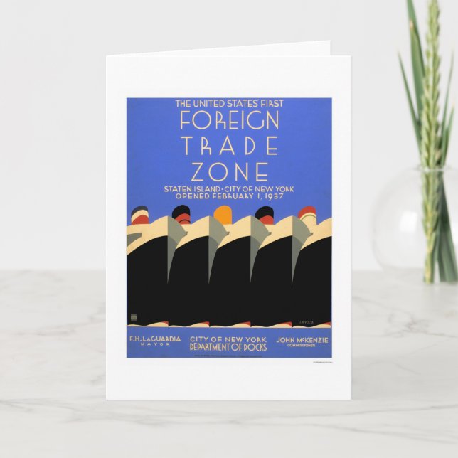 NY Foreign Trade Zone 1937 WPA Card (Front)